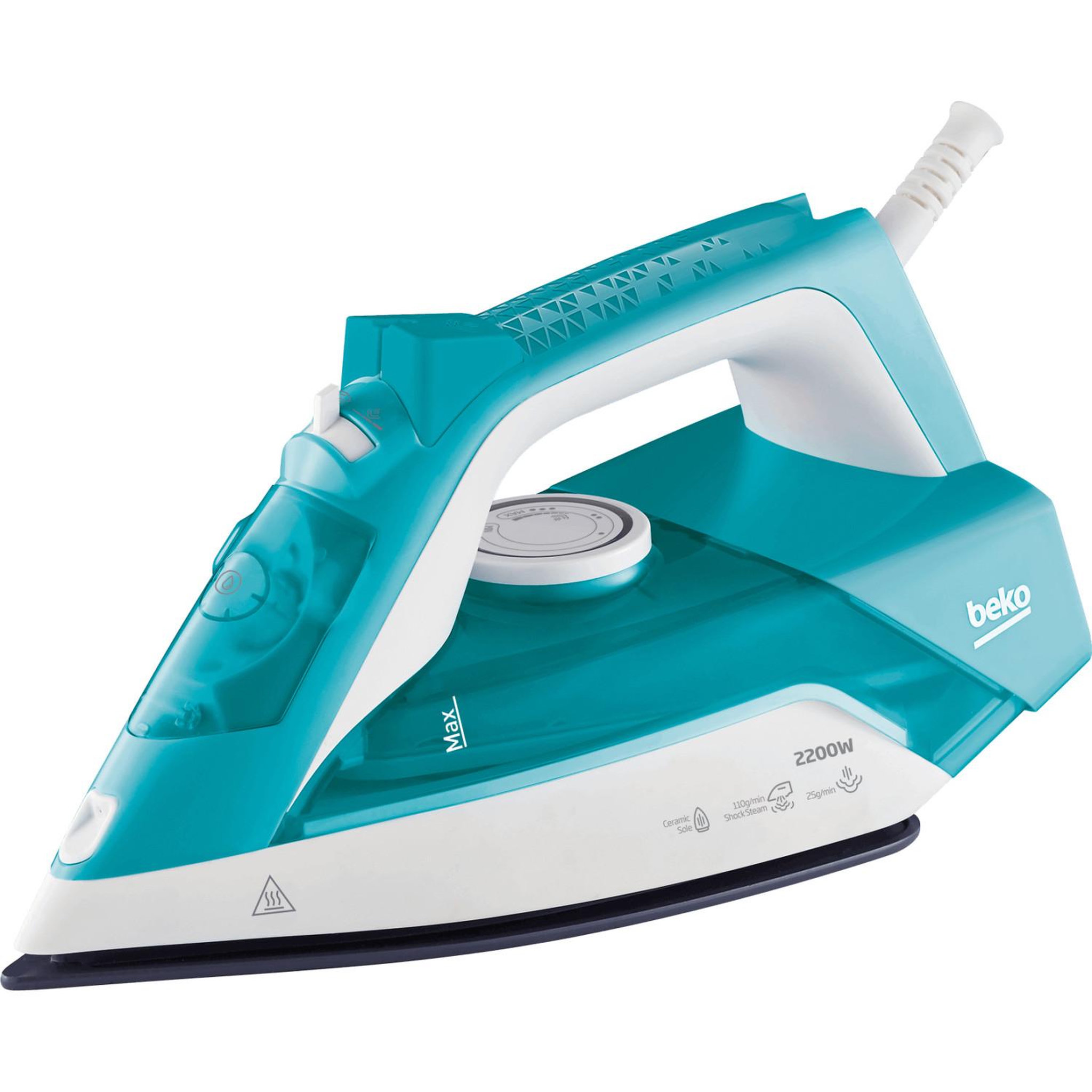 Beko Beko SIM3122T Fer à vapeur Semelle en céramique 2200 W Bleu