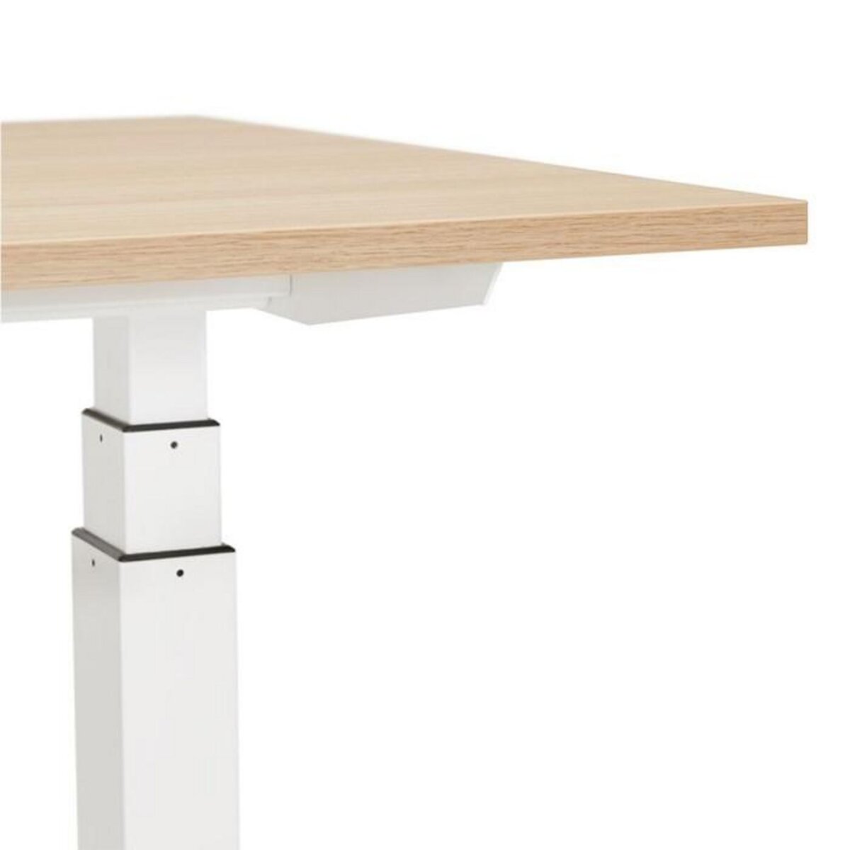 Paris Prix Bureau Design Réglable  Électrique  140cm Naturel & Blanc