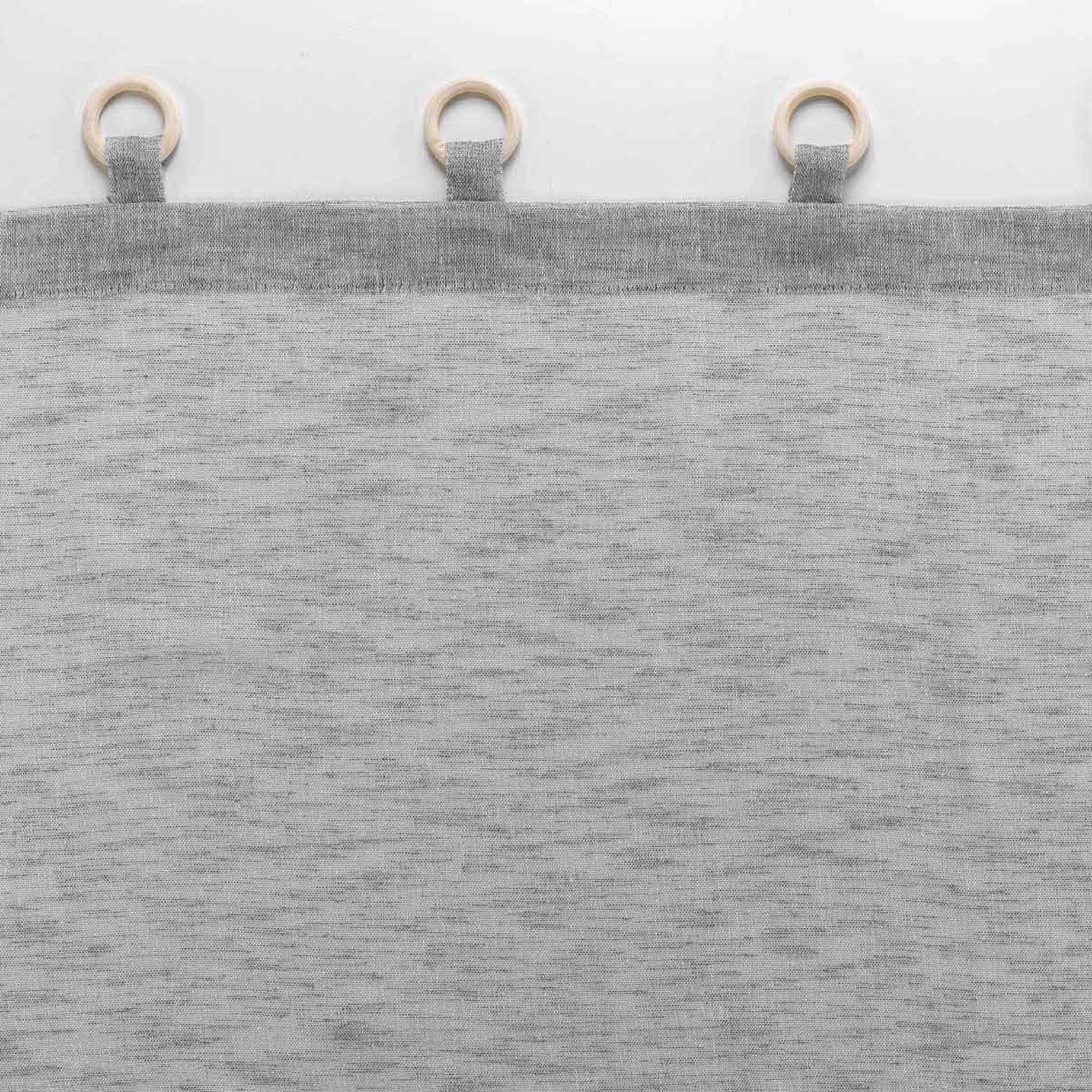 Voir la diapositive 3 : Douceur d'Intérieur Rideau voilage à œillets  minalisa  140x240cm gris