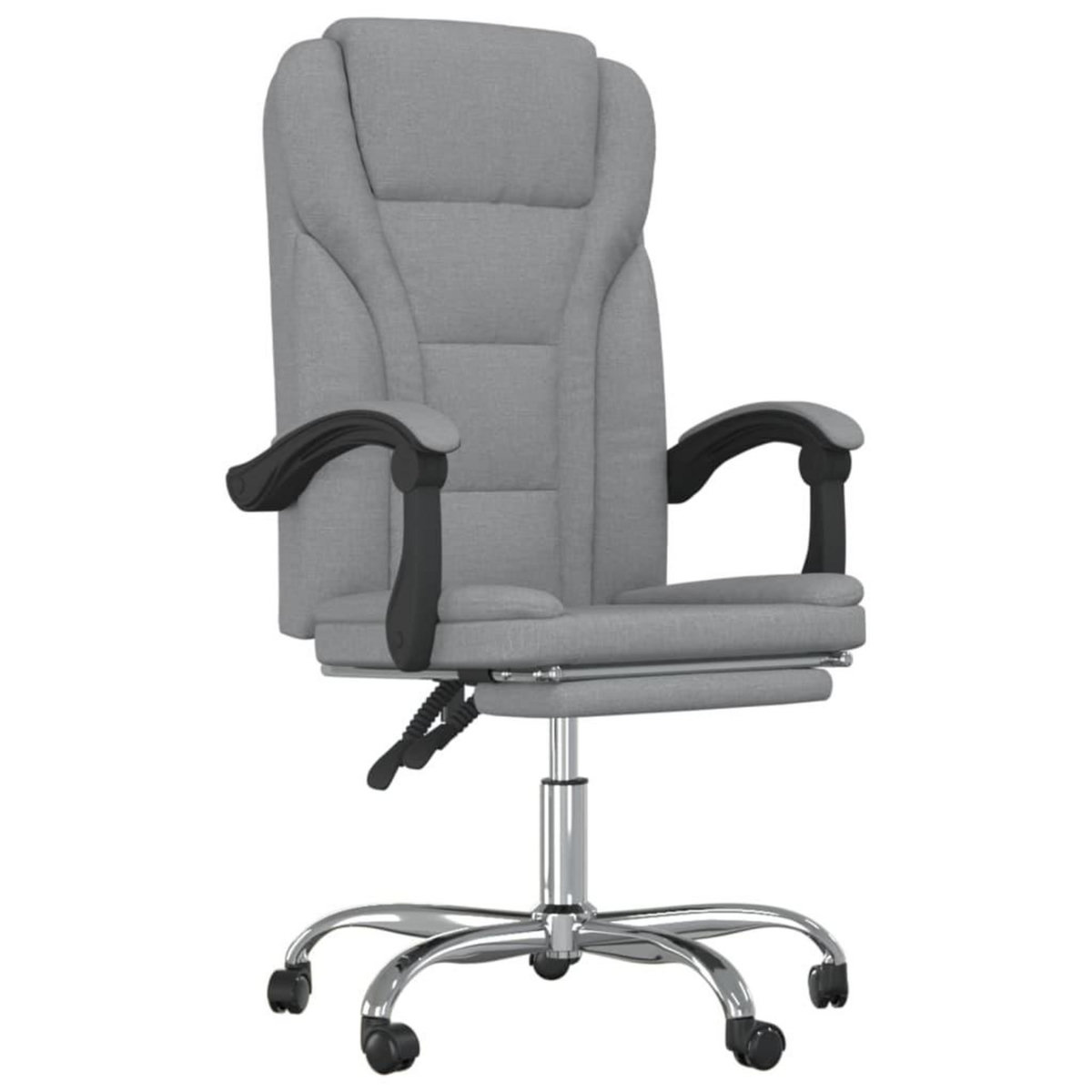 VIDAXL Fauteuil inclinable de bureau Gris clair Tissu