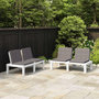 Voir la diapositive 1 : VIDAXL Bancs de salon de jardin avec coussins lot de 2 Plastique Blanc