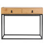Voir la diapositive 2 : Paris Prix Console 2 Tiroirs Design  Abbott  100cm Naturel