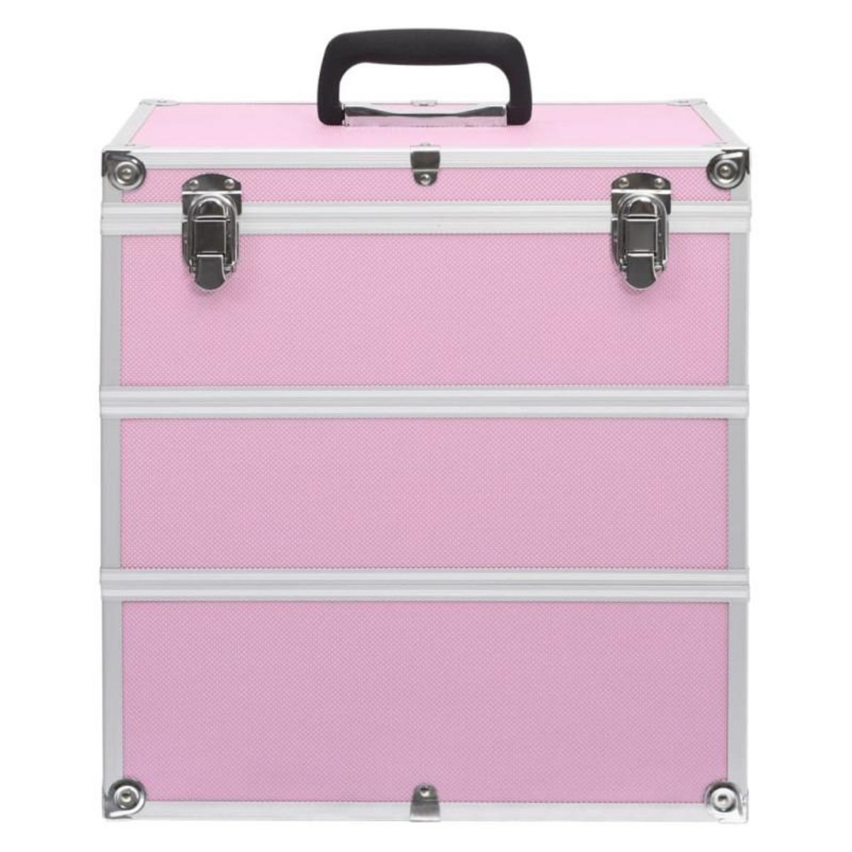 VIDAXL Mallette à maquillage 37x24x40 cm Rose Aluminium