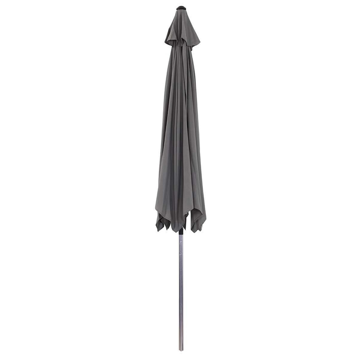 Habitat et Jardin Parasol jardin droit Alu  Sol  - Rond - Ø 3m - Gris