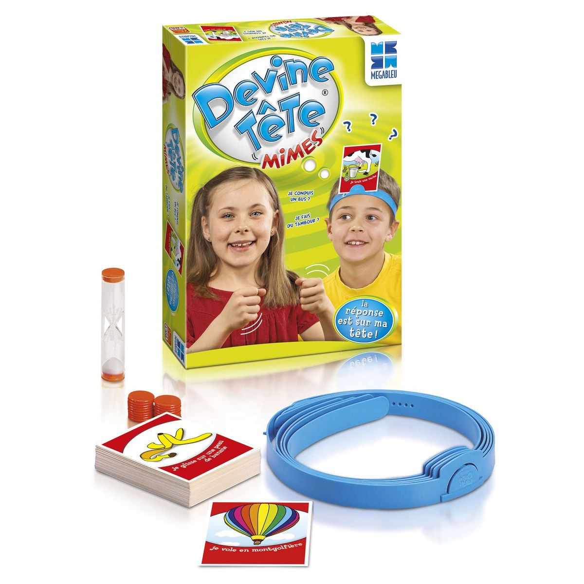 MEGABLEU Jeu Devine tête mimes