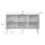 Voir la diapositive 5 : SWEEEK Buffet de rangement effet frêne 3 portes et 3 étagères. buffet bas. 120cm