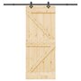 Voir la diapositive 1 : VIDAXL Porte coulissante et kit de quincaillerie 85x210 cm pin massif