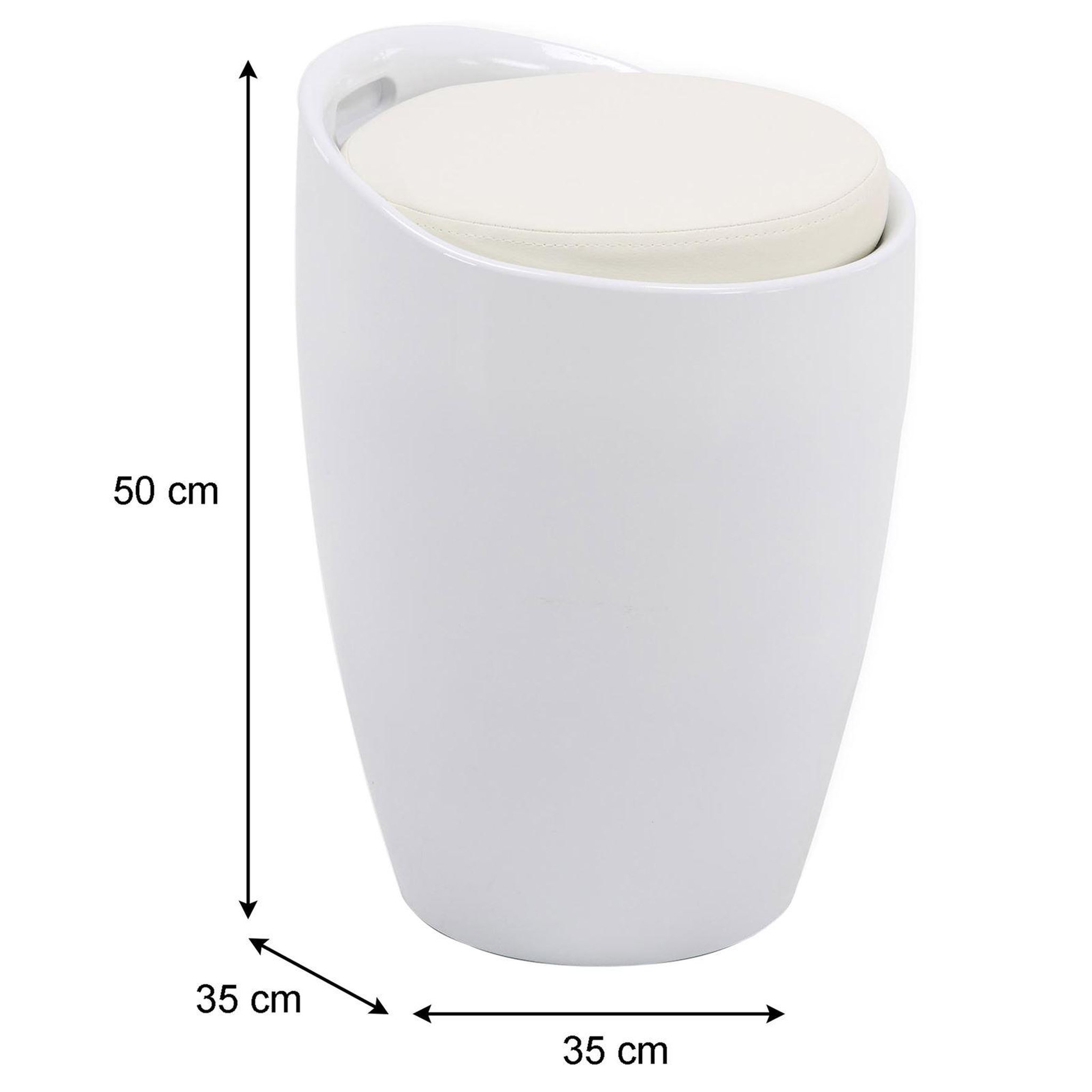 Voir la diapositive 4 : IDIMEX Tabouret coffre de rangement daniel