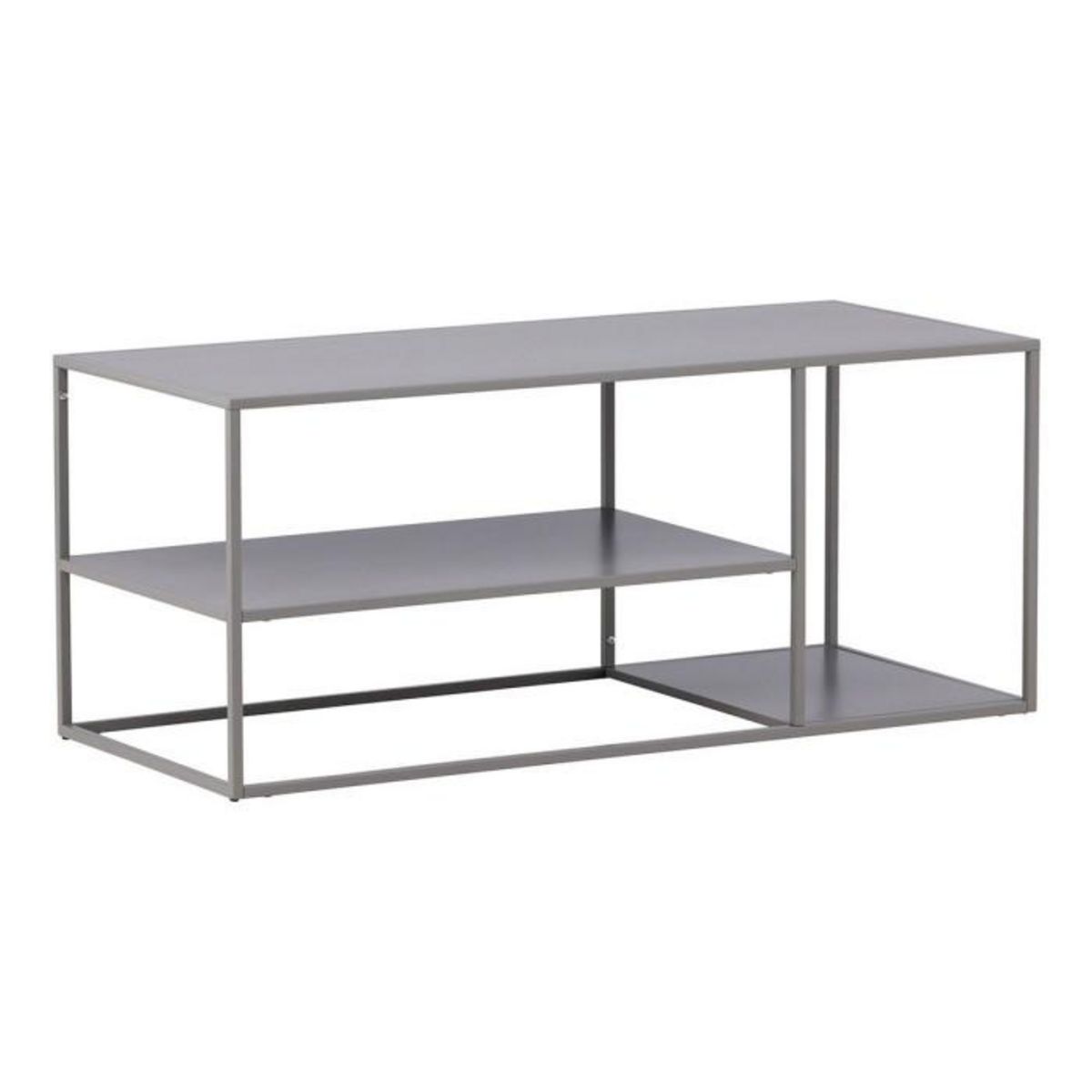 Paris Prix Table Basse Avec Étagères  Staal  120cm Gris Clair