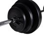 Voir la diapositive 3 : VIDAXL Kit de barre d'haltere et 2 halteres 30,5 kg