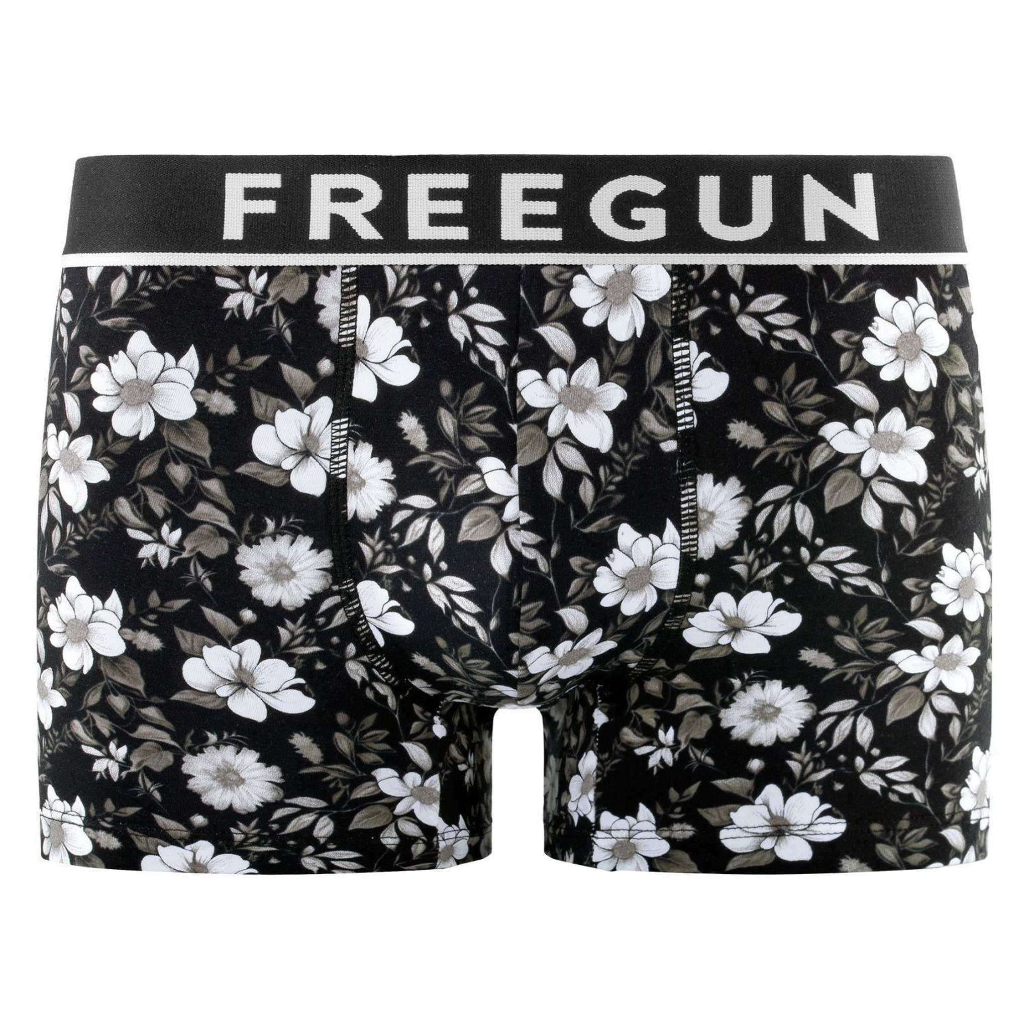 Voir la diapositive 4 : FREEGUN Lot de 3 boxers homme Signature Sergio