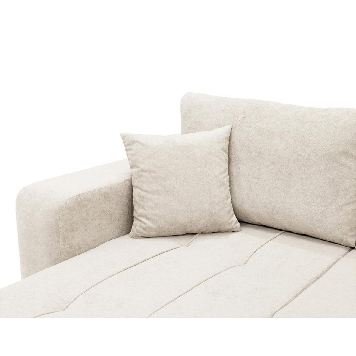 BEST MOBILIER Nicole - canapé panoramique en u 7 places convertible avec coffre en tissu