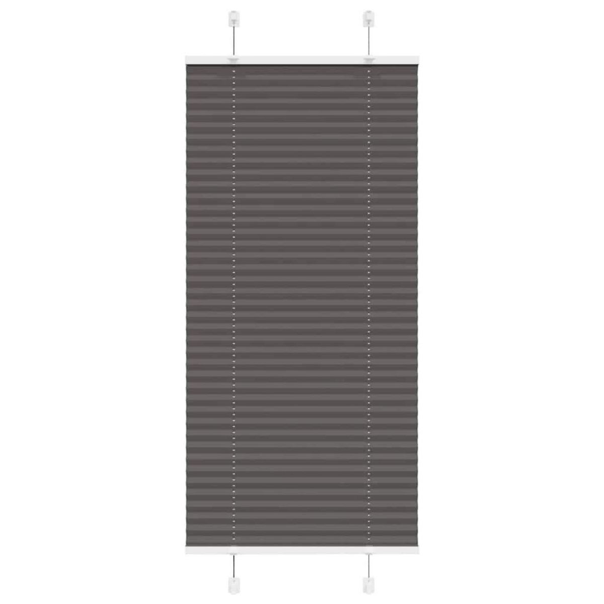 VIDAXL Store plisse noir 65x150 cm largeur du tissu 64,4 cm polyester