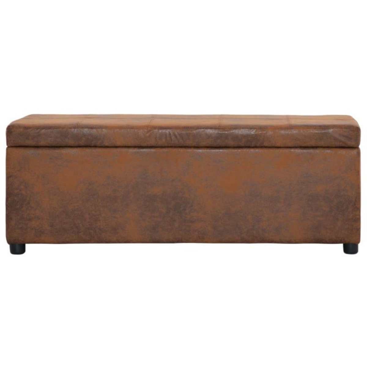 VIDAXL Banc avec compartiment de rangement 116 cm Marron Similicuir