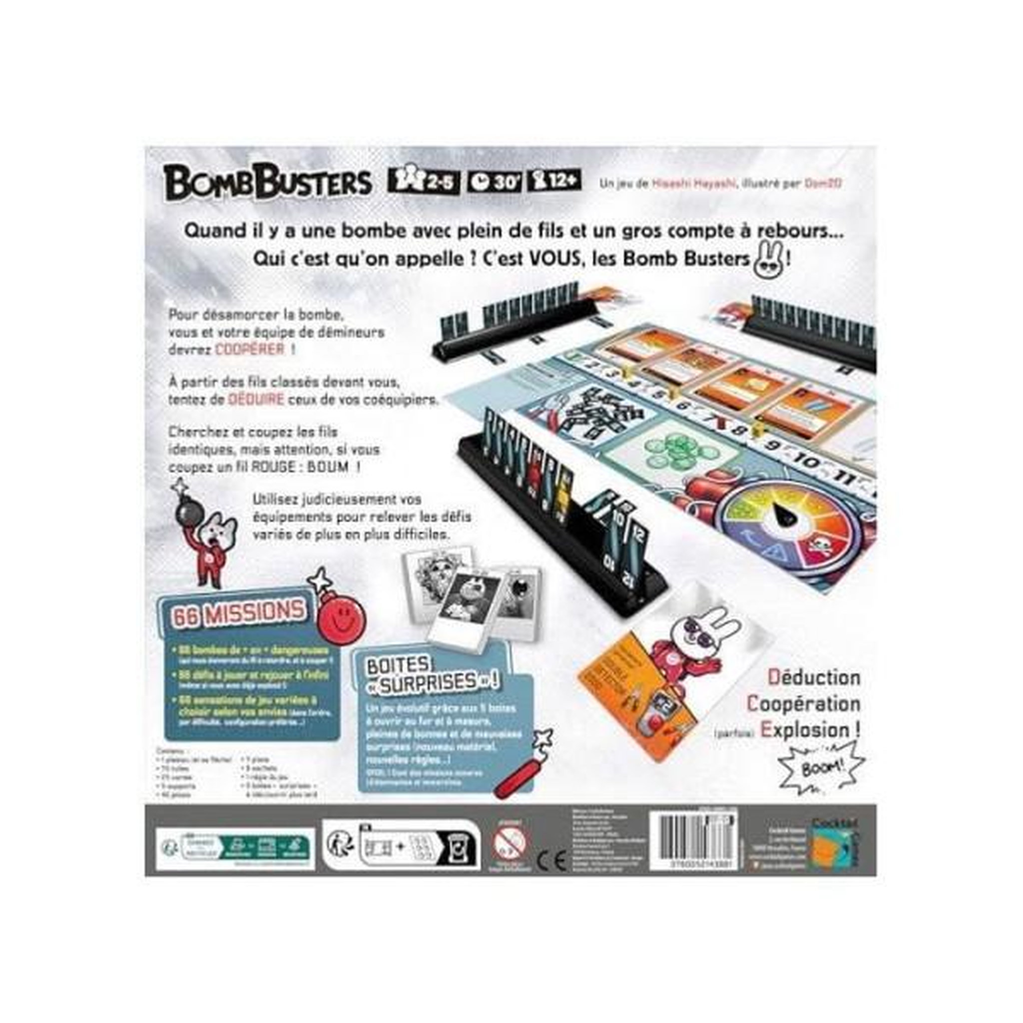 Voir la diapositive 6 : Asmodee Cocktail games – bomb busters – jeu coopératif déduction – des 12 ans – 2 a 5 joueurs – 30 minutes – en français