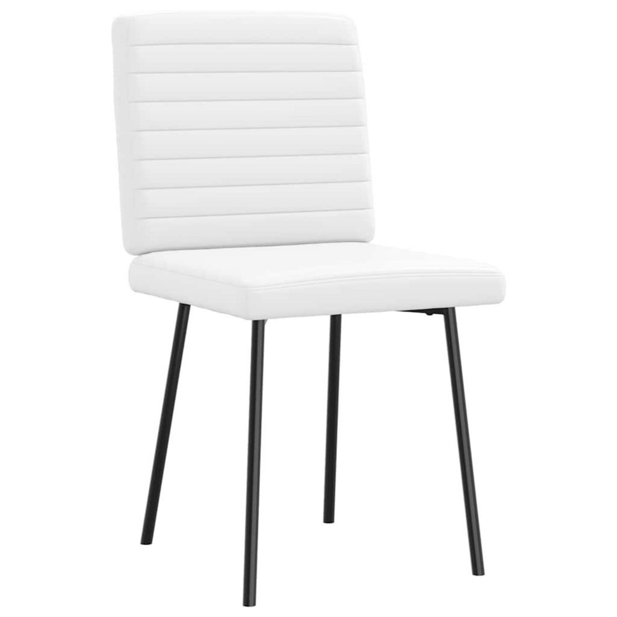 VIDAXL Chaises a manger lot de 2 blanc similicuir