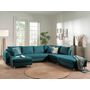 Voir la diapositive 4 : LISA DESIGN Rune - canapé panoramique - avec pouf d'appoint - 7 places - style scandinave - droit