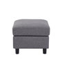 Voir la diapositive 5 : CONCEPT USINE Canapé modulable 3 places + 1 pouf tissu gris CORK