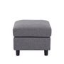 Voir la diapositive 5 : CONCEPT USINE Canapé modulable 3 places + 1 pouf tissu gris CORK