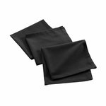 Paris Prix Lot de 3 Serviettes de Table  Mistral  40x40cm Noir