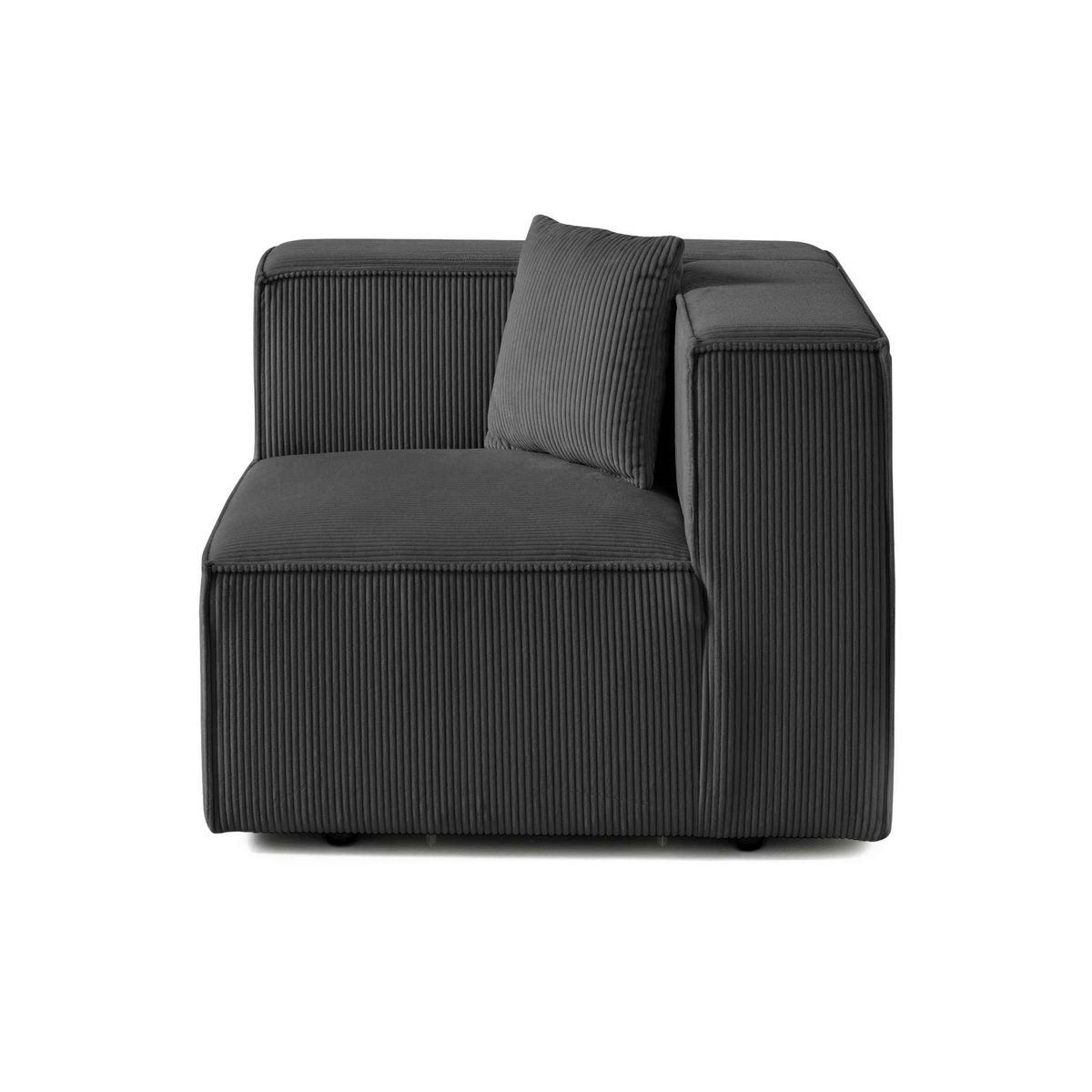 LISA DESIGN Arty - module d'assise gauche - en velours côtelé