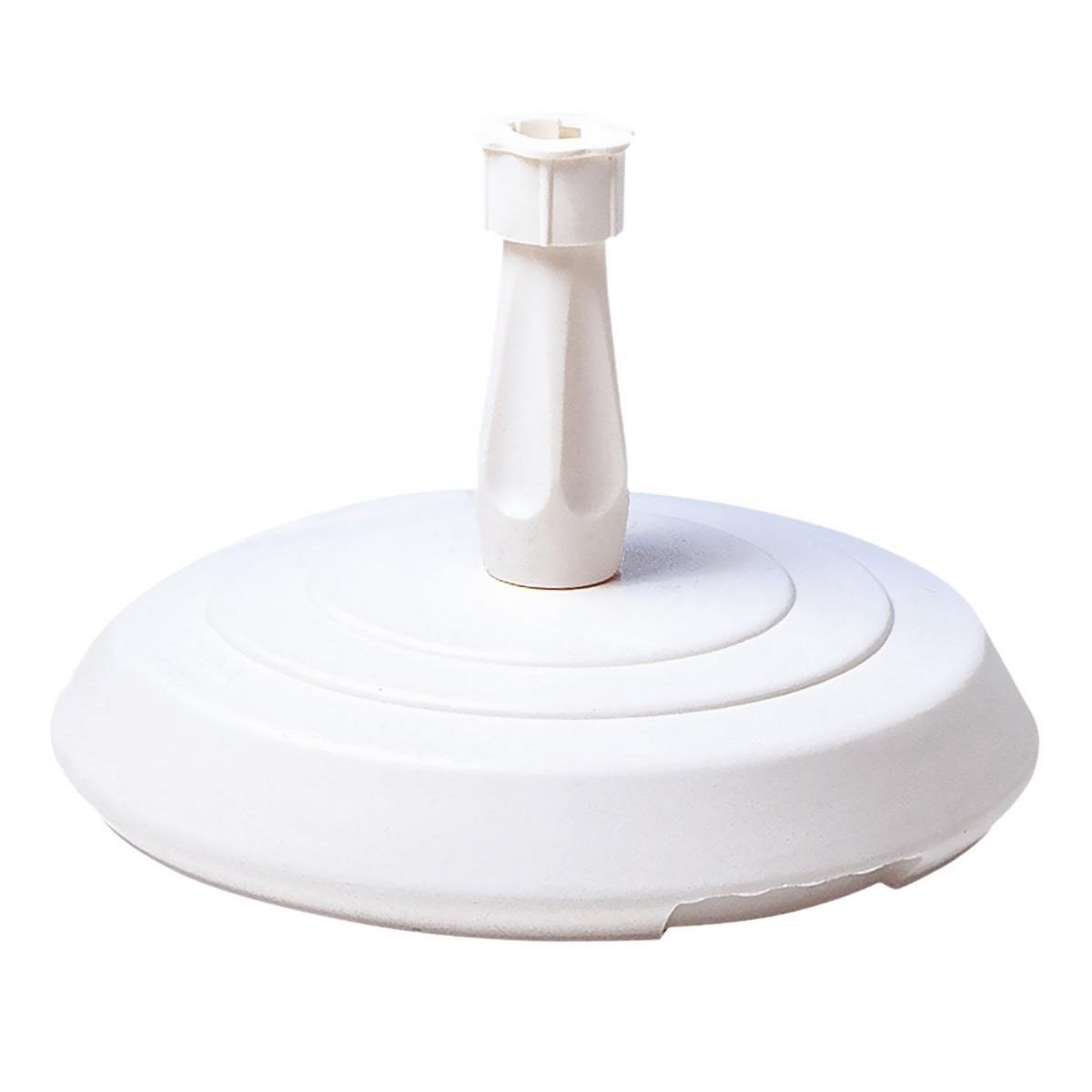 Pied de parasol rond en béton blanc 14kg
