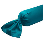 DODO Taie de traversin Partition Satin de coton Coloris Canard. Coloris disponibles : Bleu