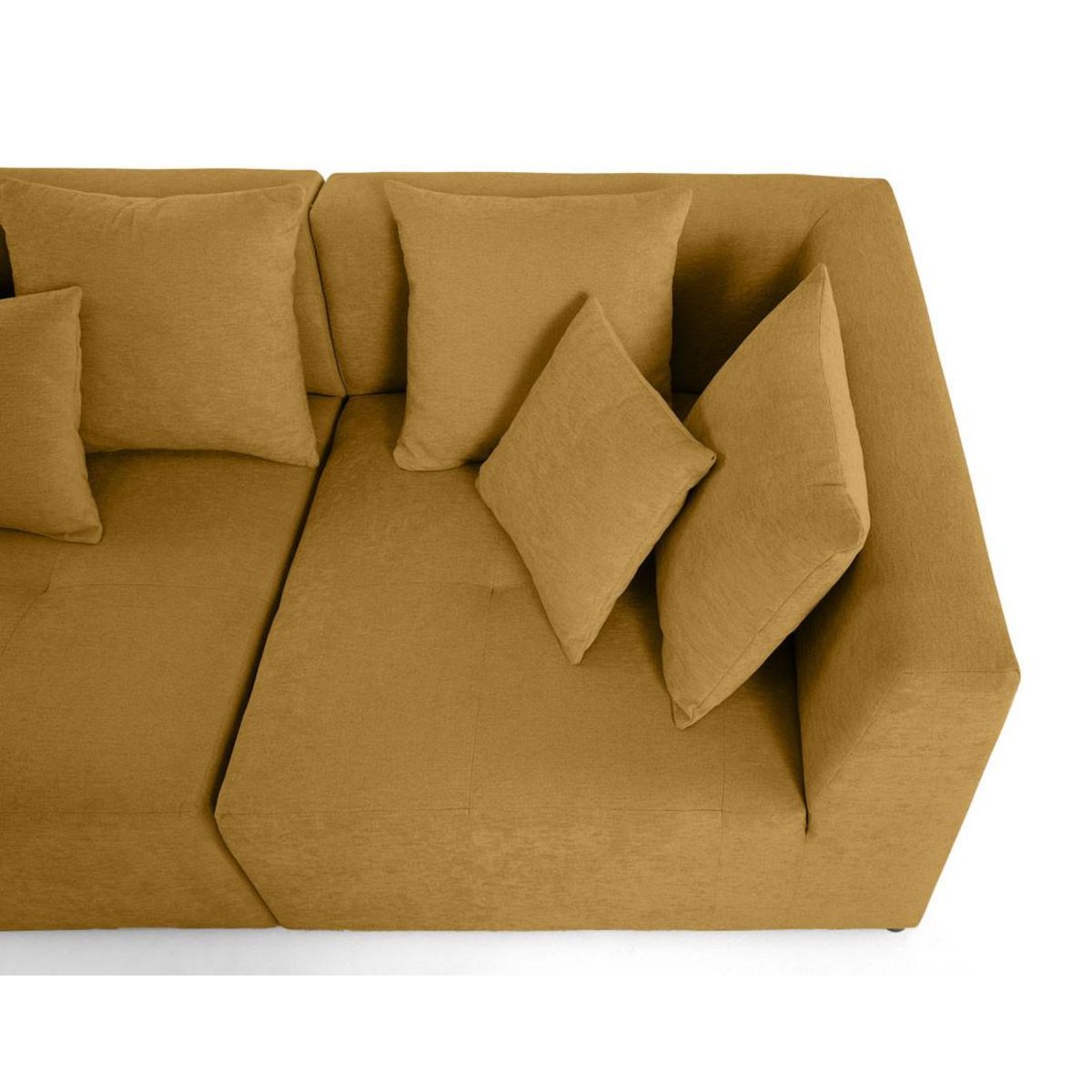 LISA DESIGN Amalfi - canapé modulable d'angle réversible - 5 places - en tissu