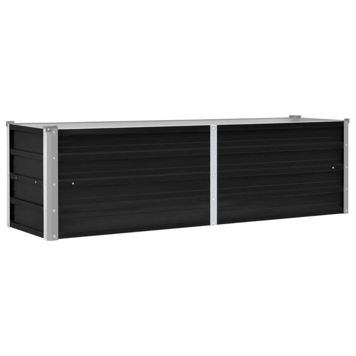 VIDAXL Lit sureleve de jardin Anthracite 160x40x45 cm Acier galvanise