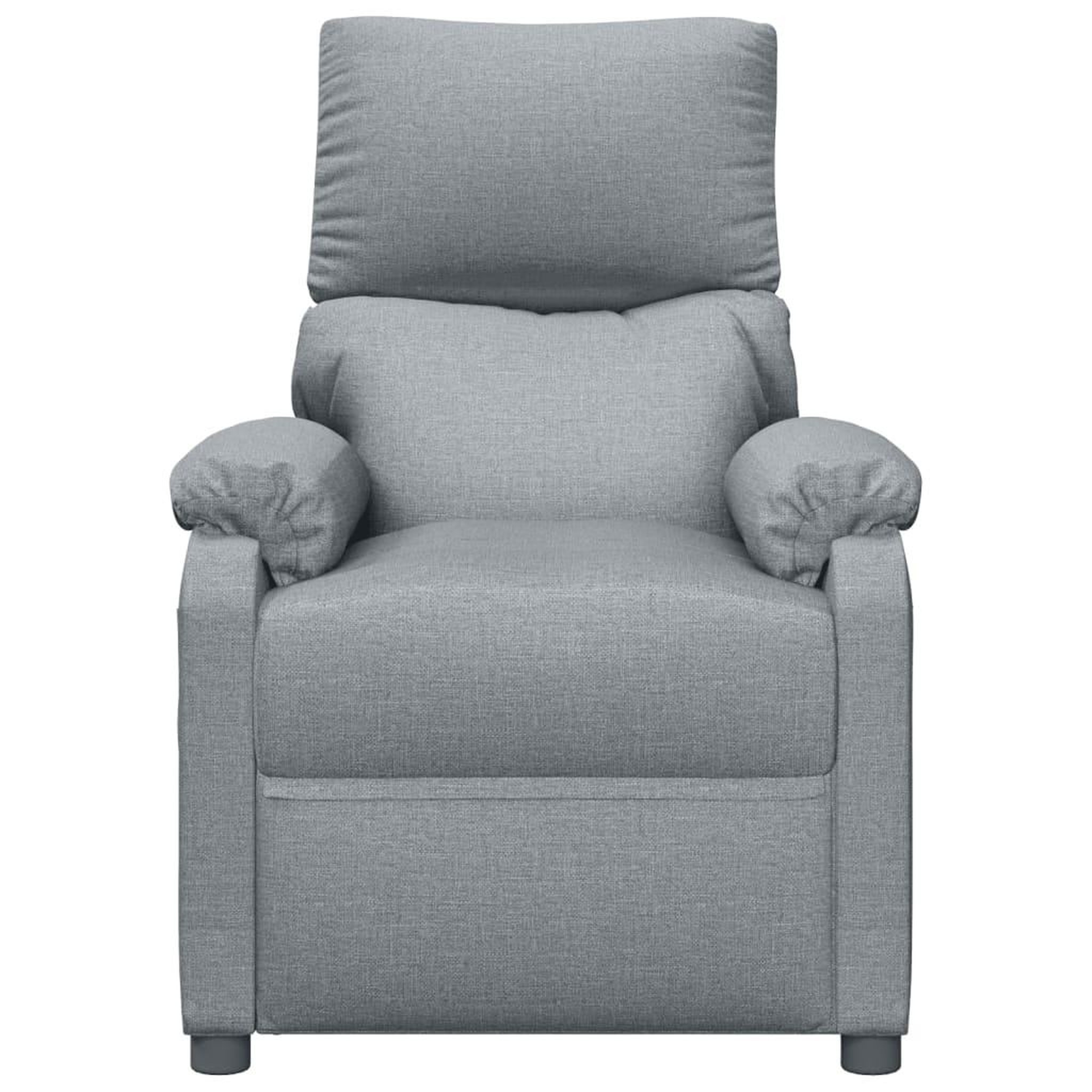 Voir la diapositive 4 : VIDAXL Fauteuil electrique de massage Gris clair Tissu