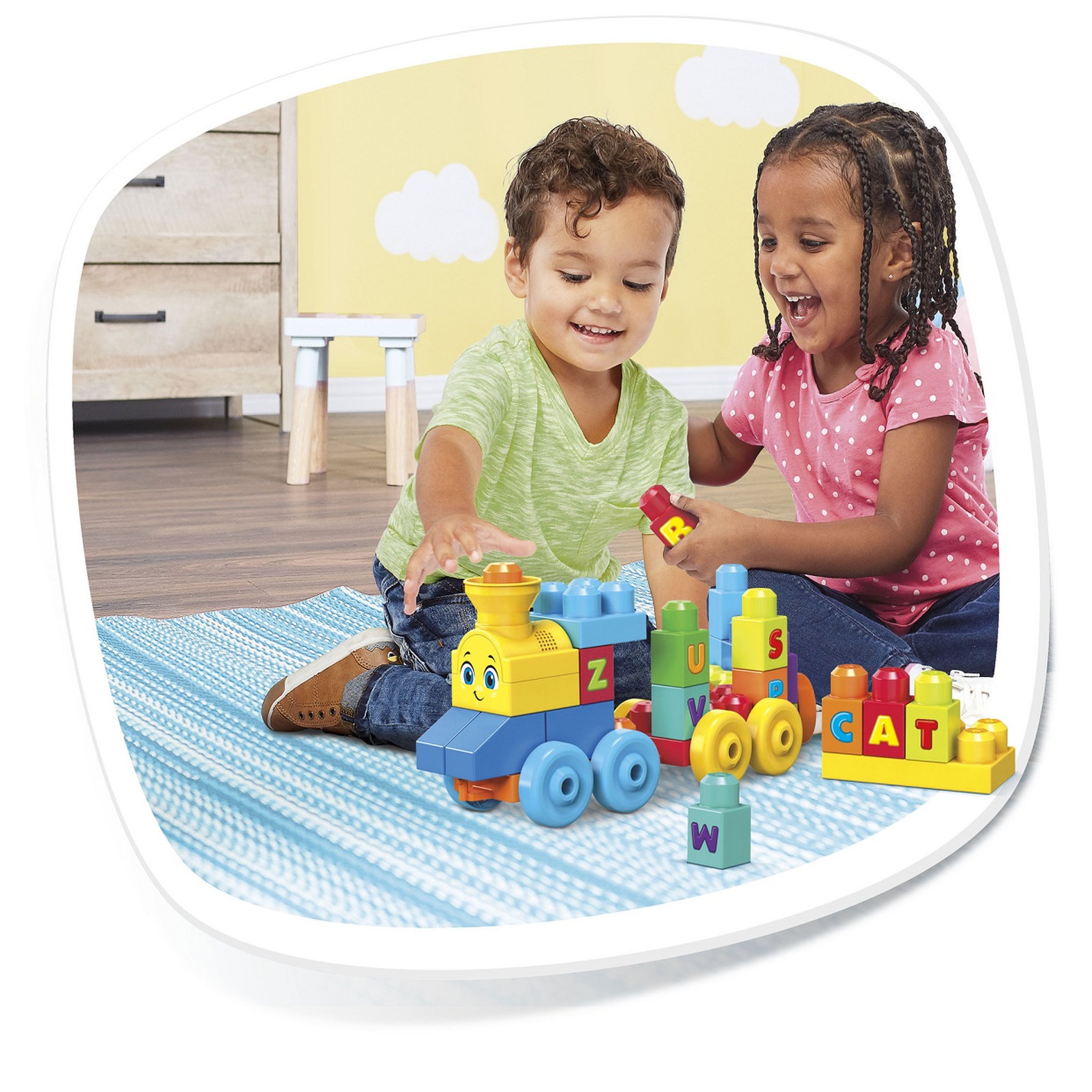 Voir la diapositive 4 : MEGA Mega Bloks Le train de l'alphabet