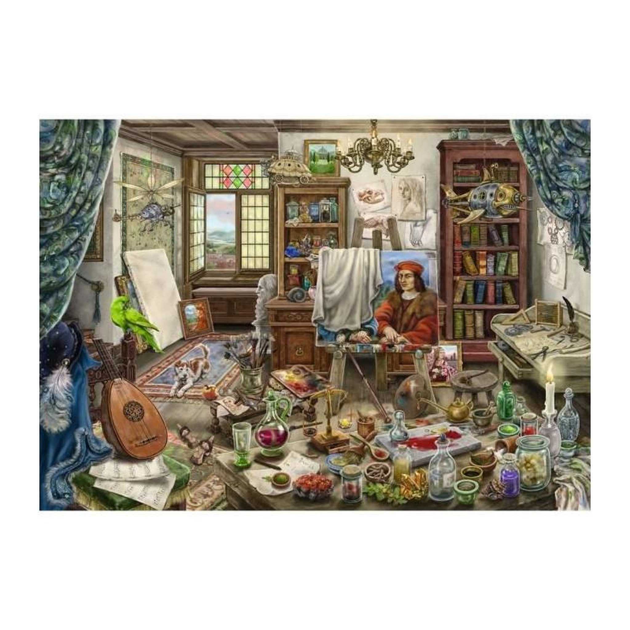 RAVENSBURGER Escape Puzzle 759 pièces – Atelier d’artiste – Jeu d’énigmes et d’aventure – Dès 14 ans – Ravensburger
