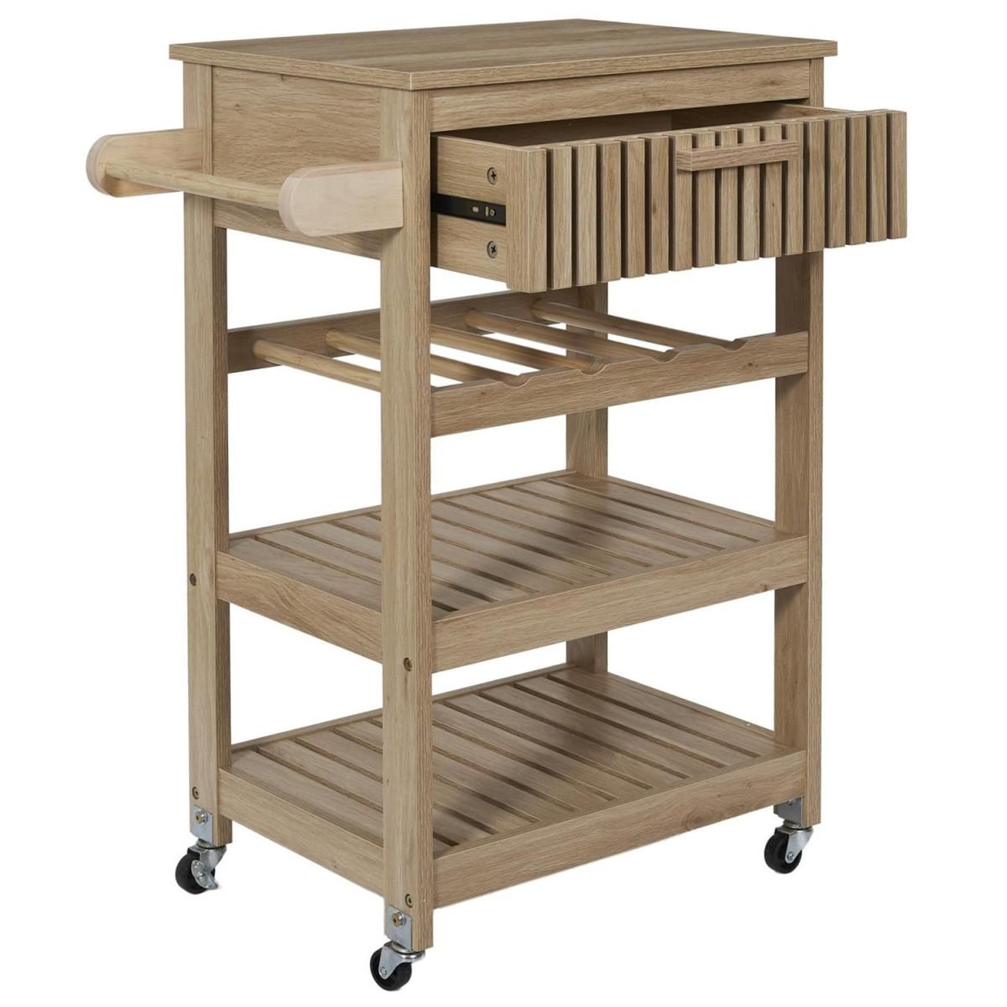 Voir la diapositive 5 : The Home Deco Factory Desserte de cuisine design  klaus  84cm marron