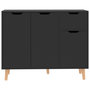 Voir la diapositive 3 : VIDAXL Buffet noir brillant 90x30x72 cm bois d'ingenierie