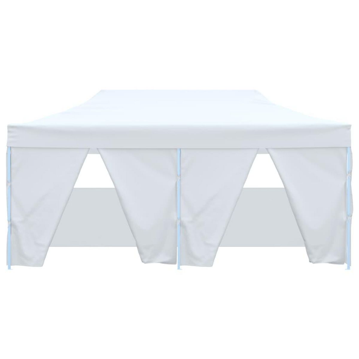 VIDAXL Tente de reception pliable avec 4 parois 3x6 m Acier Blanc