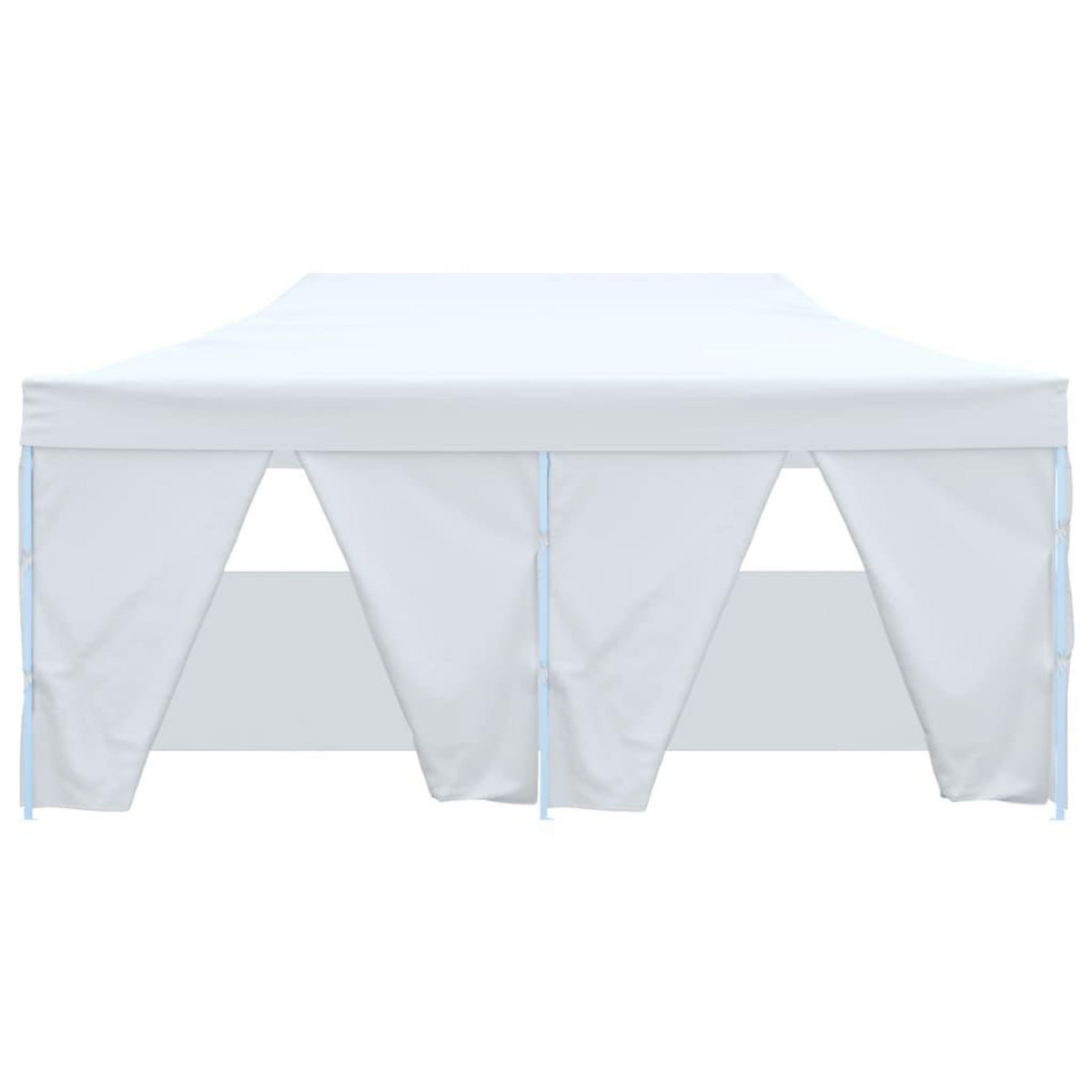VIDAXL Tente de reception pliable avec 4 parois 3x6 m Acier Blanc