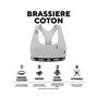 Voir la diapositive 2 : UMBRO Lot de 3 brassières femme en coton Umbro élastique Noir