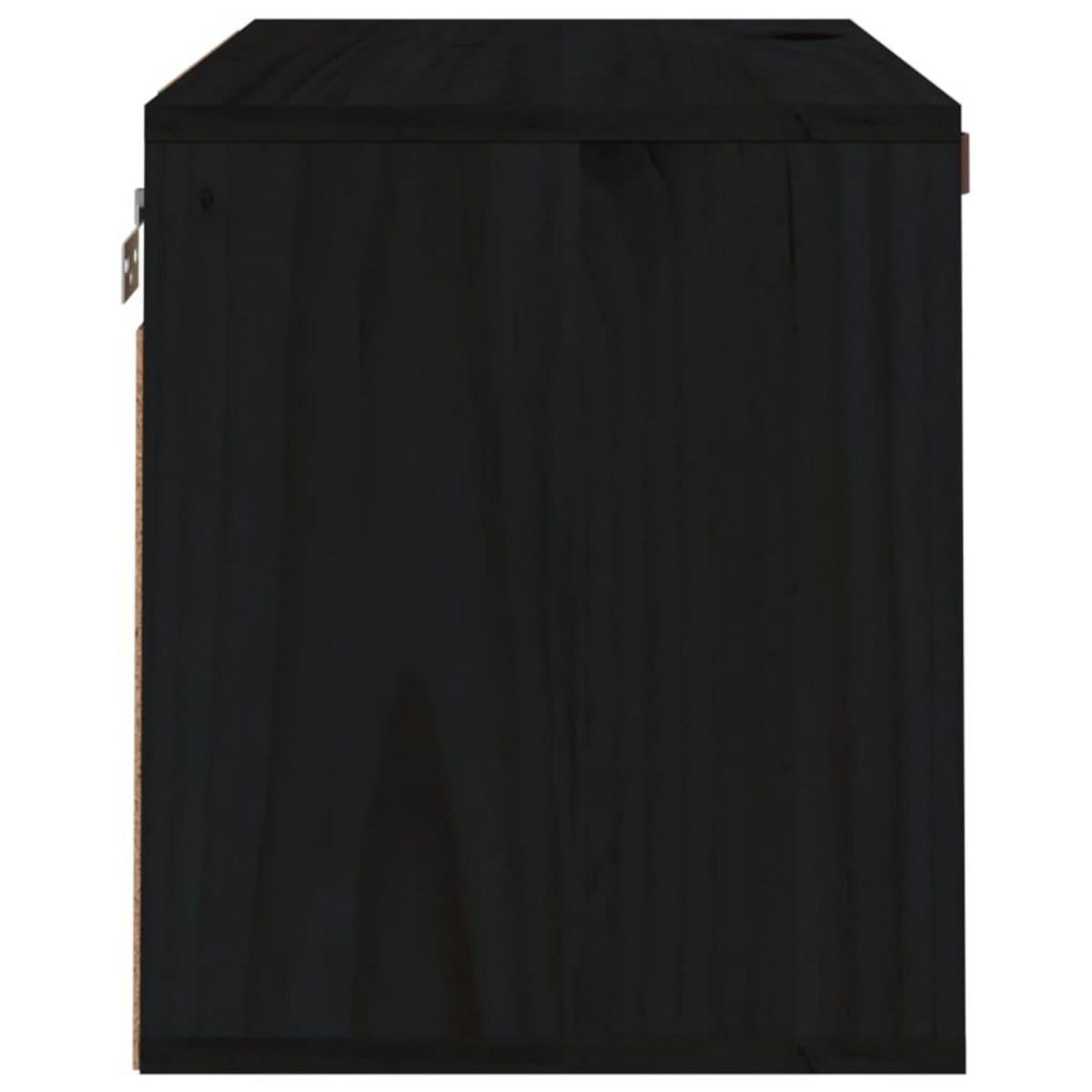 VIDAXL Armoire murale Noir 60x30x35 cm Bois de pin massif