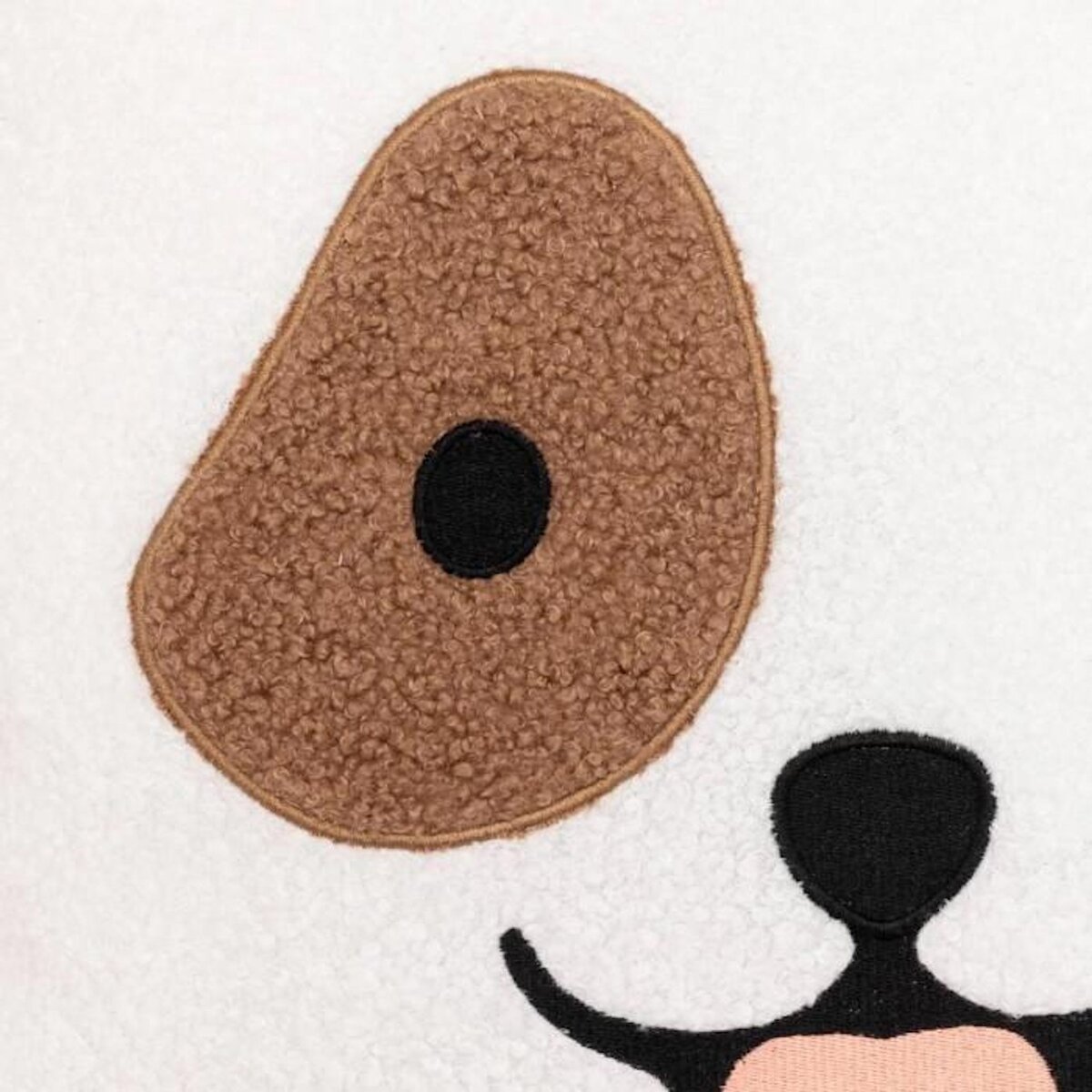 Atmosphera Kids Coussin Bouclette Chien  Scott  40x40cm Blanc