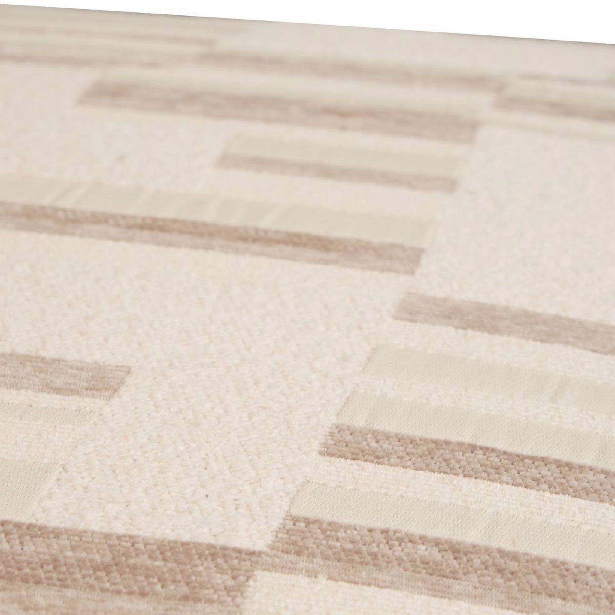 Voir la diapositive 5 : ATMOSPHERA Fauteuil en chenille avec pieds en bois effet naturel calix - beige