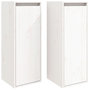 Voir la diapositive 2 : VIDAXL Armoires murales 2 pcs Blanc 30x30x80 cm Bois de pin massif