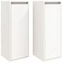Voir la diapositive 2 : VIDAXL Armoires murales 2 pcs Blanc 30x30x80 cm Bois de pin massif
