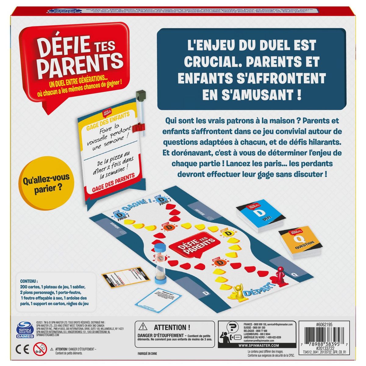 SPIN MASTER Jeu Défie tes parents - Edition « Lancez les paris ! »