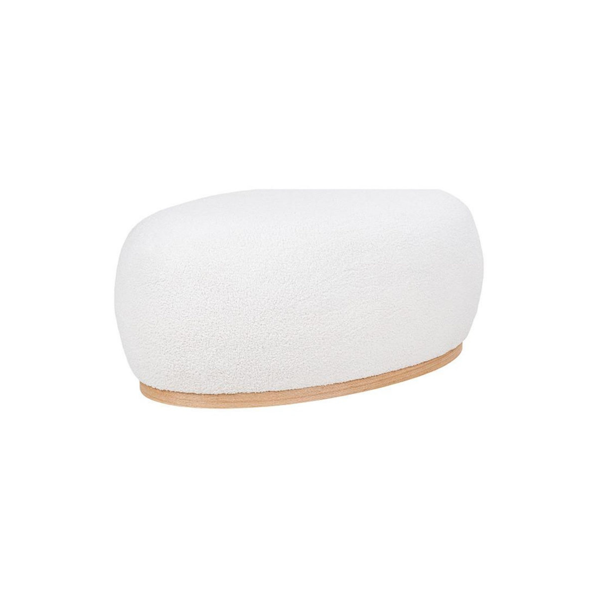 LISA DESIGN Amy - pouf - en tissu bouclette