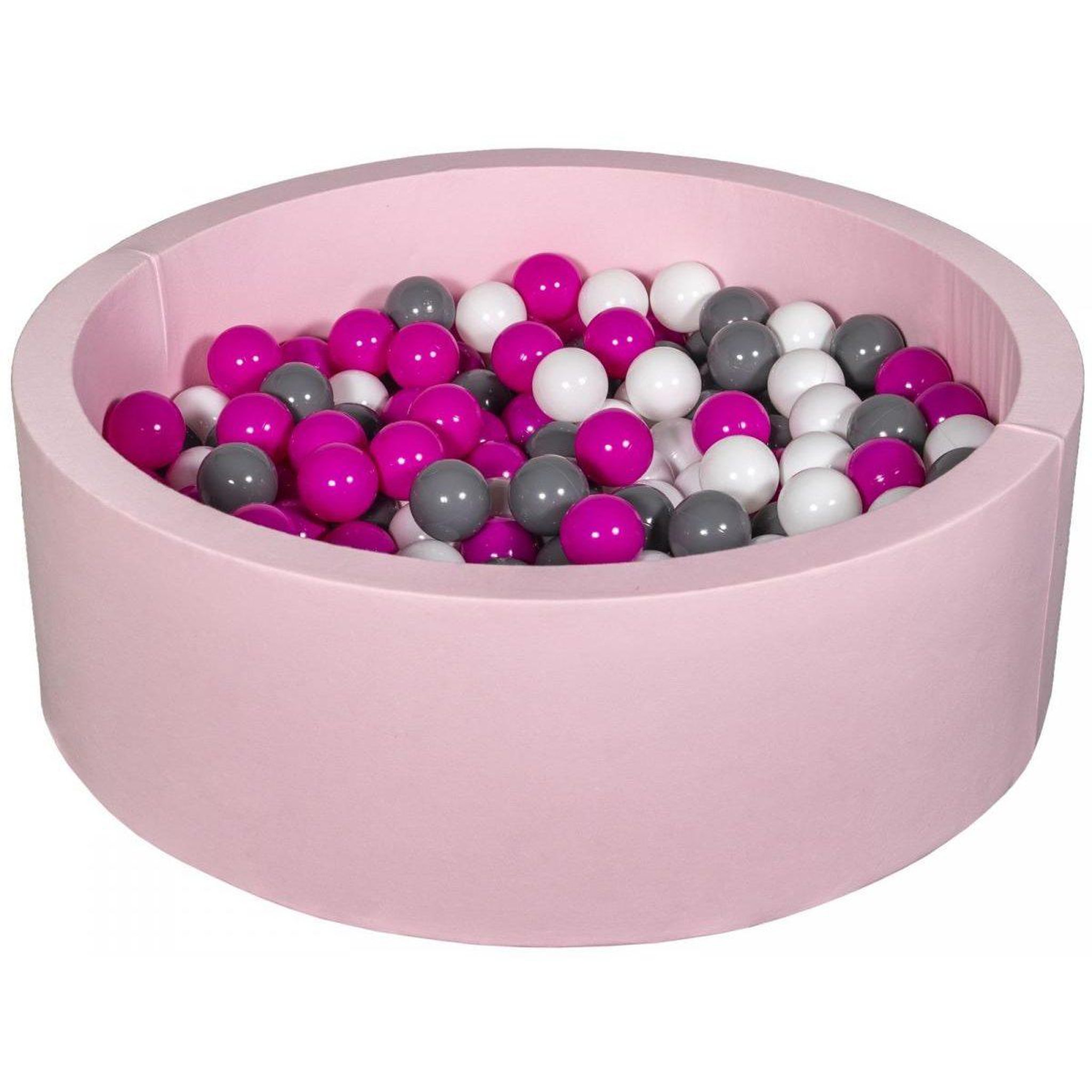 VELINDA Piscine à balles blanc,rose,gris 300 balles rose