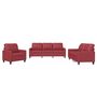 Voir la diapositive 2 : VIDAXL Ensemble de canapes 3 pcs et coussins Rouge bordeaux Similicuir