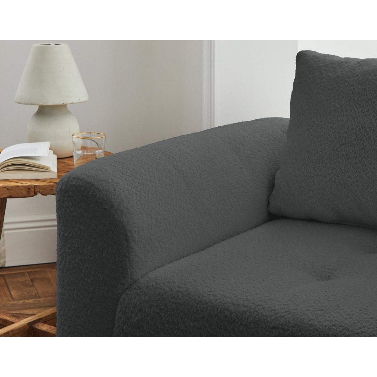 LISA DESIGN Rune - fauteuil - en tissu bouclette
