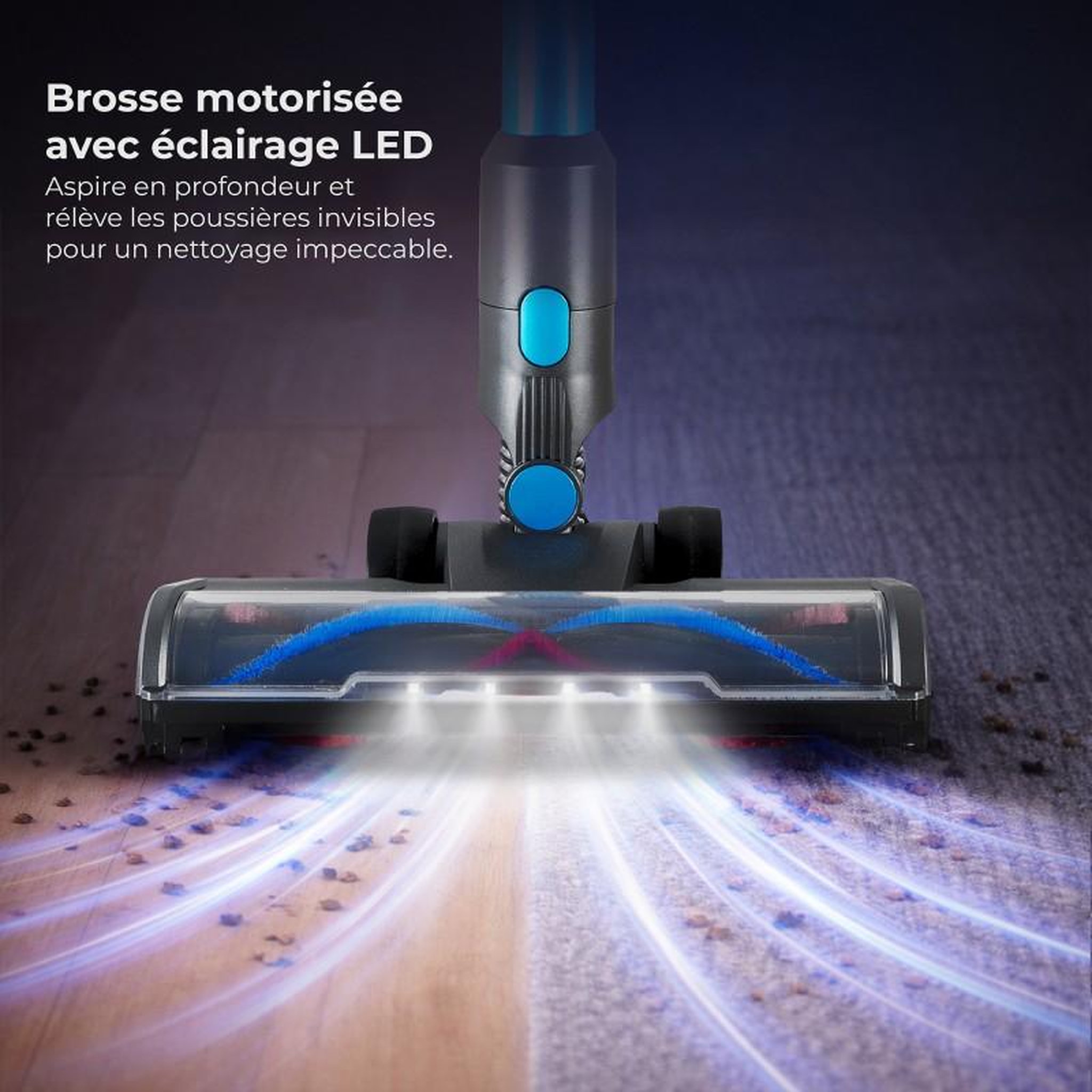 Voir la diapositive 3 : VORTEX Vortex - f45 - bleu - aspirateur balai sans fil - 450w - 55 min