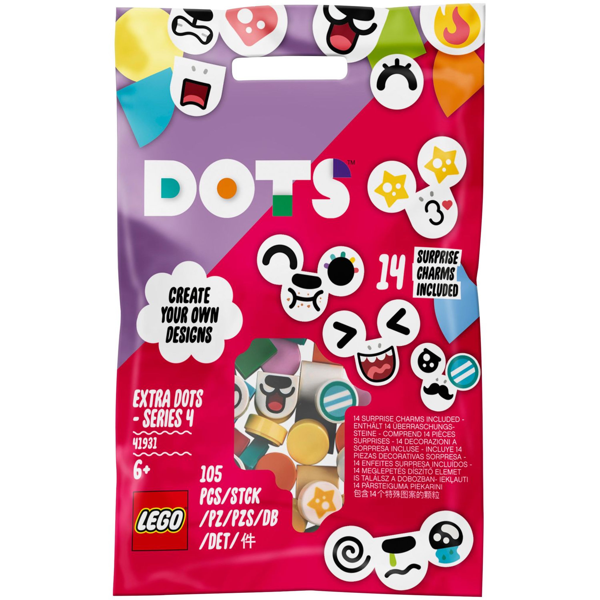 LEGO DOTS 41931 - Tuiles de décoration DOTS - Série 4 dès 6 ans