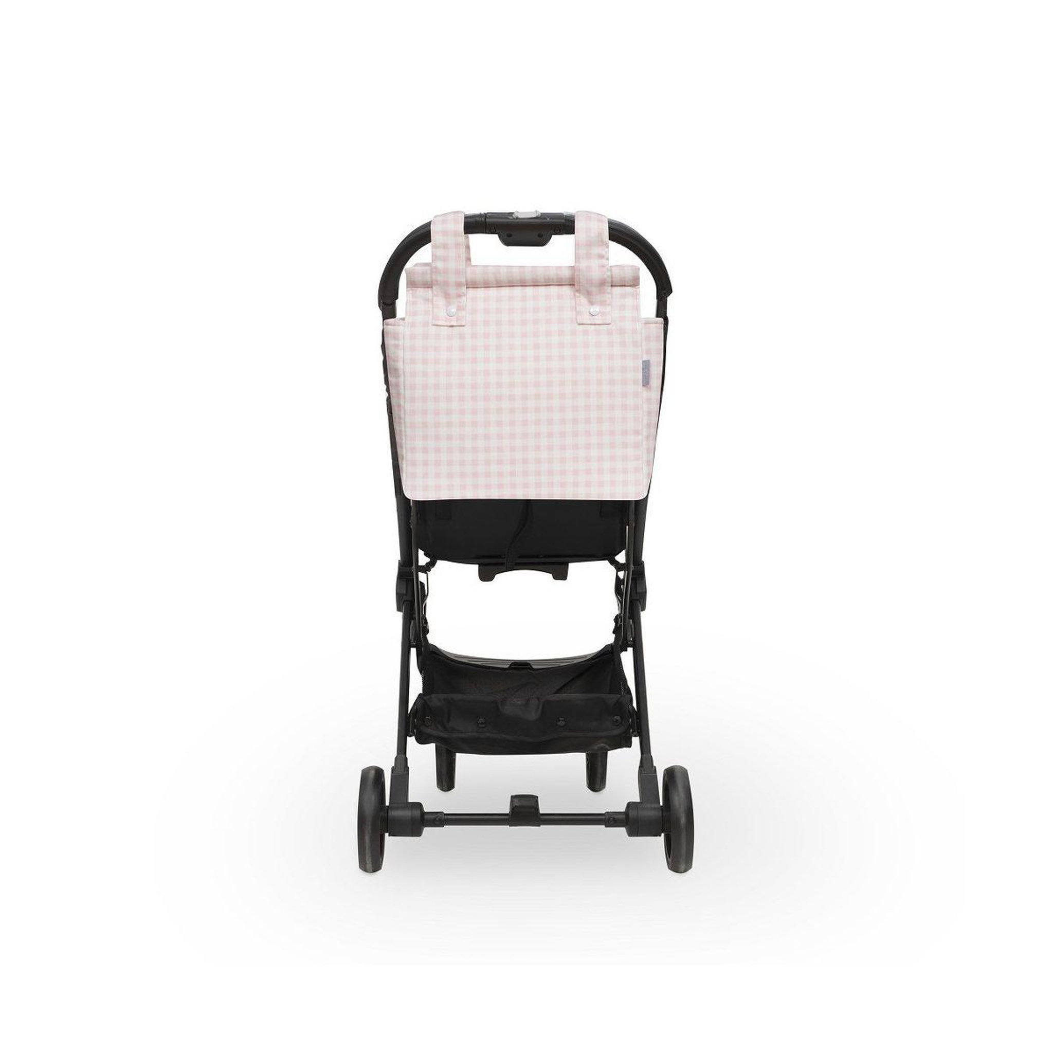 Voir la diapositive 2 : INTERBABY Sac de poussette  vichy - rose - se suspend au guidon